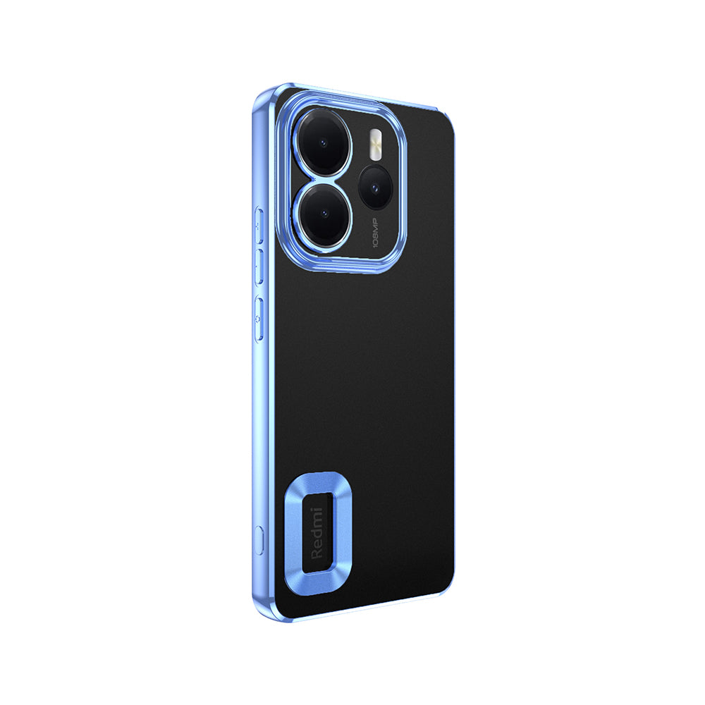 Xiaomi Redmi Note 14 4G Kılıf Kamera Korumalı Logo Gösteren Zore Omega Kapak Derin Mor