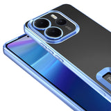 Xiaomi Redmi Note 14 4G Kılıf Kamera Korumalı Logo Gösteren Zore Omega Kapak Gümüş