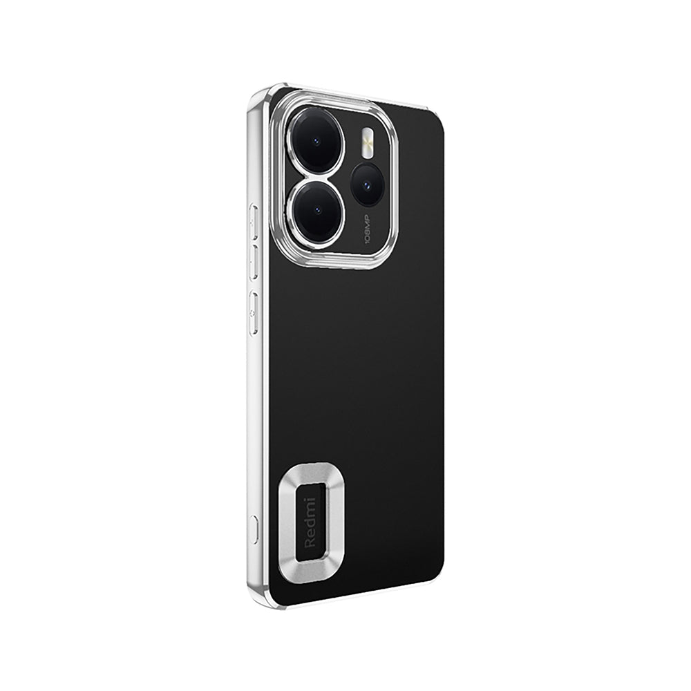 Xiaomi Redmi Note 14 4G Kılıf Kamera Korumalı Logo Gösteren Zore Omega Kapak Gold
