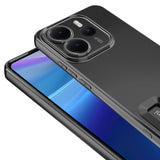 Xiaomi Redmi Note 14 4G Kılıf Kamera Korumalı Logo Gösteren Zore Omega Kapak Derin Mor