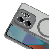 Xiaomi Redmi Note 14 4G Kılıf M-safe Şarj Özellikli Zore Babet Kapak Gri