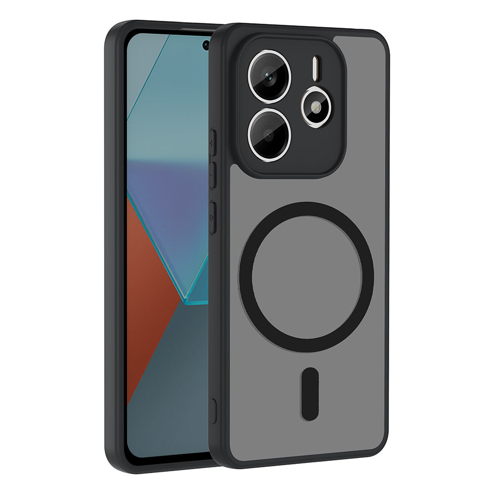 Xiaomi Redmi Note 14 4G Kılıf M-safe Şarj Özellikli Zore Babet Kapak Siyah