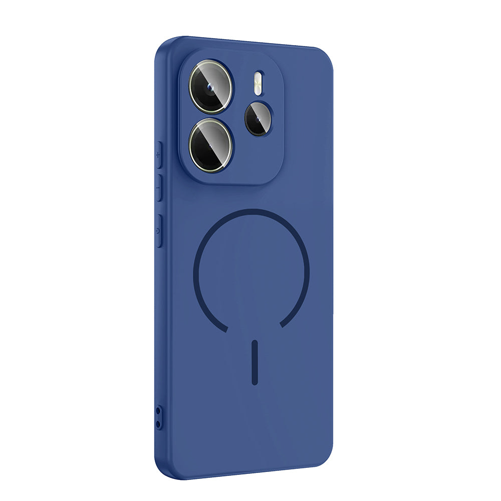 Xiaomi Redmi Note 14 4G Kılıf M-safe Şarj Özellikli Zore Meta Kapak Rose Pembe