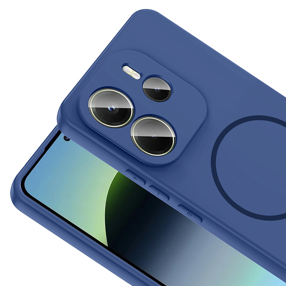 Xiaomi Redmi Note 14 4G Kılıf M-safe Şarj Özellikli Zore Meta Kapak Rose Pembe