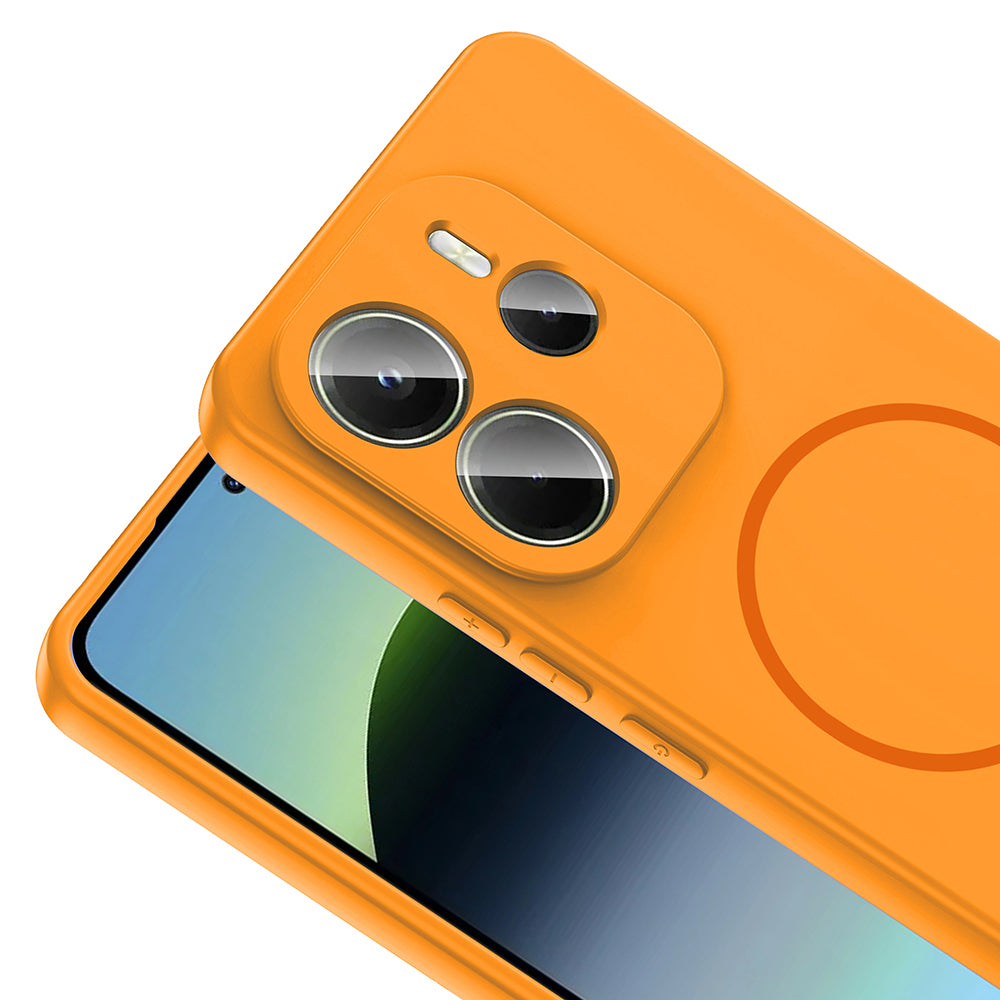 Xiaomi Redmi Note 14 4G Kılıf M-safe Şarj Özellikli Zore Meta Kapak Rose Pembe
