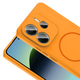 Xiaomi Redmi Note 14 4G Kılıf M-safe Şarj Özellikli Zore Meta Kapak Rose Pembe