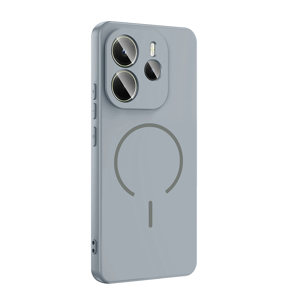 Xiaomi Redmi Note 14 4G Kılıf M-safe Şarj Özellikli Zore Meta Kapak Rose Pembe