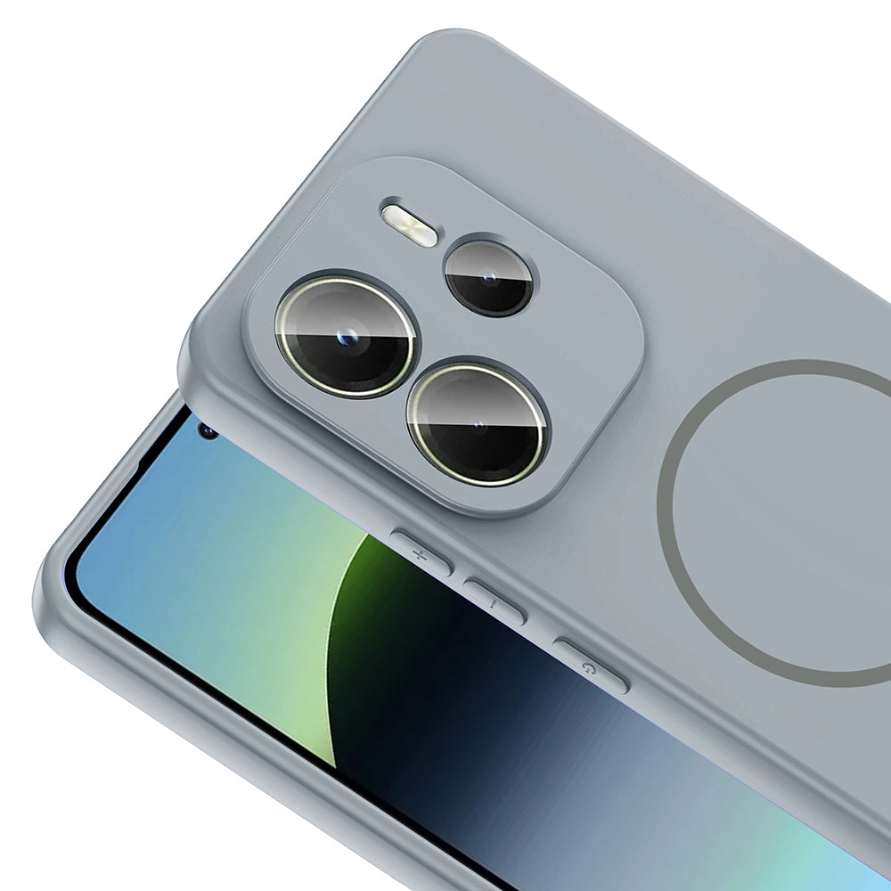 Xiaomi Redmi Note 14 4G Kılıf M-safe Şarj Özellikli Zore Meta Kapak Rose Pembe