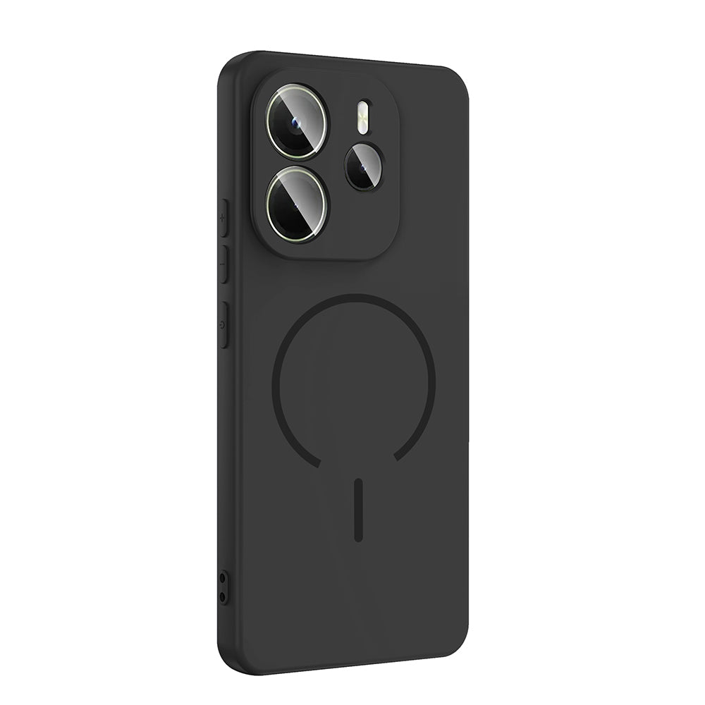 Xiaomi Redmi Note 14 4G Kılıf M-safe Şarj Özellikli Zore Meta Kapak Rose Pembe