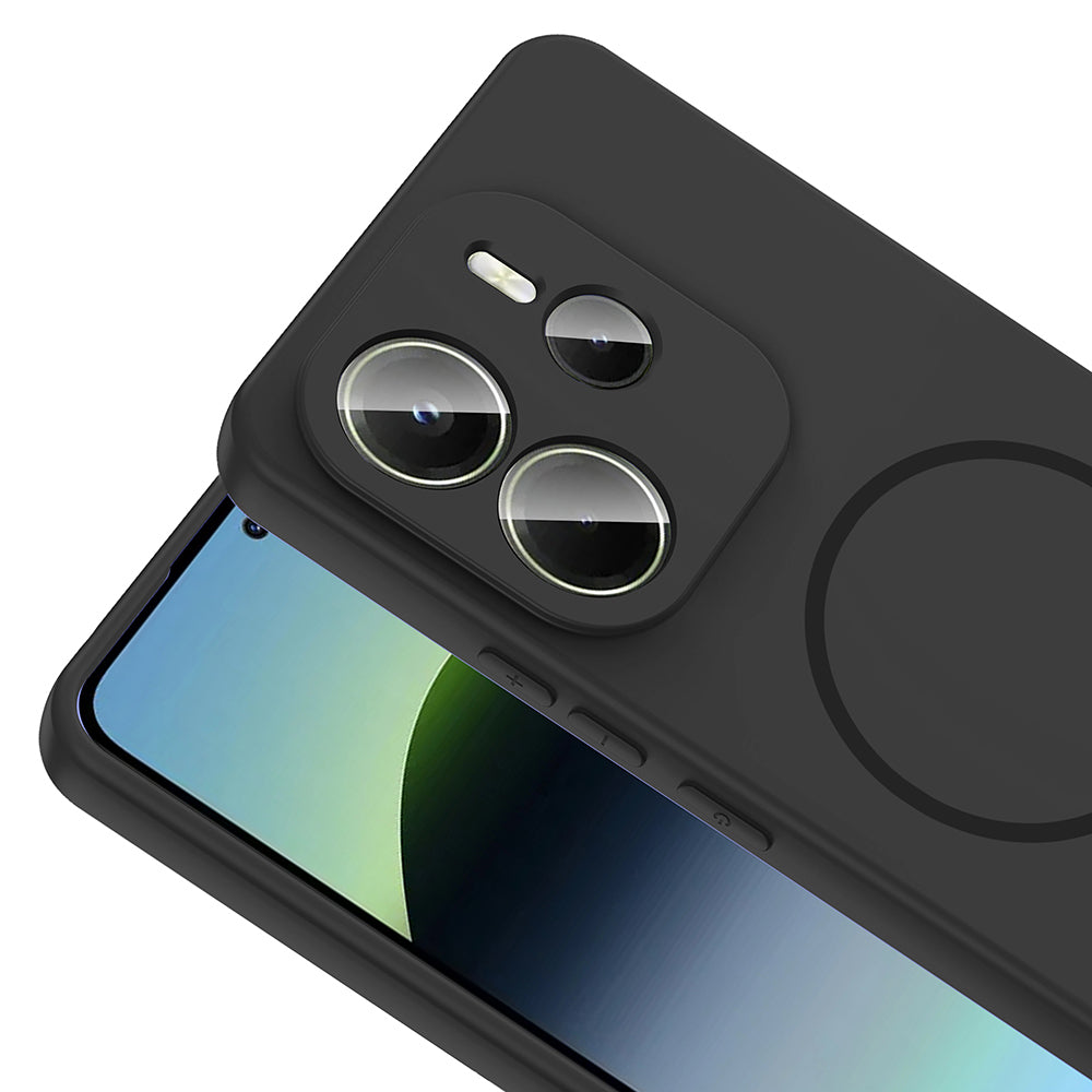 Xiaomi Redmi Note 14 4G Kılıf M-safe Şarj Özellikli Zore Meta Kapak Rose Pembe