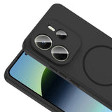 Xiaomi Redmi Note 14 4G Kılıf M-safe Şarj Özellikli Zore Meta Kapak Rose Pembe