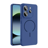 Xiaomi Redmi Note 14 4G Kılıf M-safe Şarj Özellikli Zore Meta Kapak Lacivert