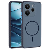 Xiaomi Redmi Note 14 4G Kılıf M-safe Şarj Özellikli Tea Kapak Lacivert