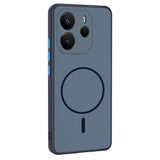 Xiaomi Redmi Note 14 4G Kılıf M-safe Şarj Özellikli Tea Kapak Lacivert