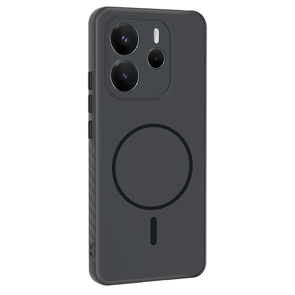Xiaomi Redmi Note 14 4G Kılıf M-safe Şarj Özellikli Tea Kapak Siyah