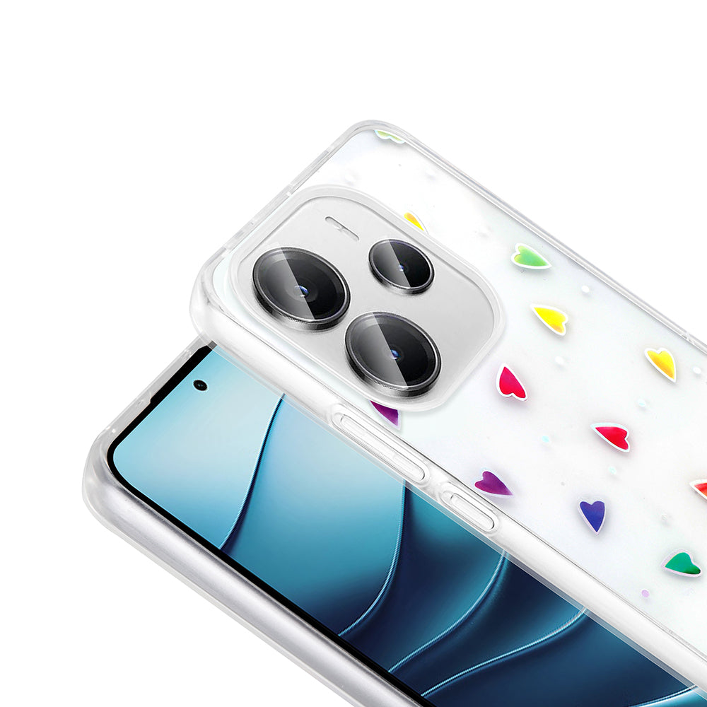 Xiaomi Redmi Note 14 4G Kılıf Şeffaf Figürlü Zore Folk Sert Kapak Fiyonk