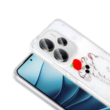 Xiaomi Redmi Note 14 4G Kılıf Şeffaf Figürlü Zore Folk Sert Kapak Fiyonk
