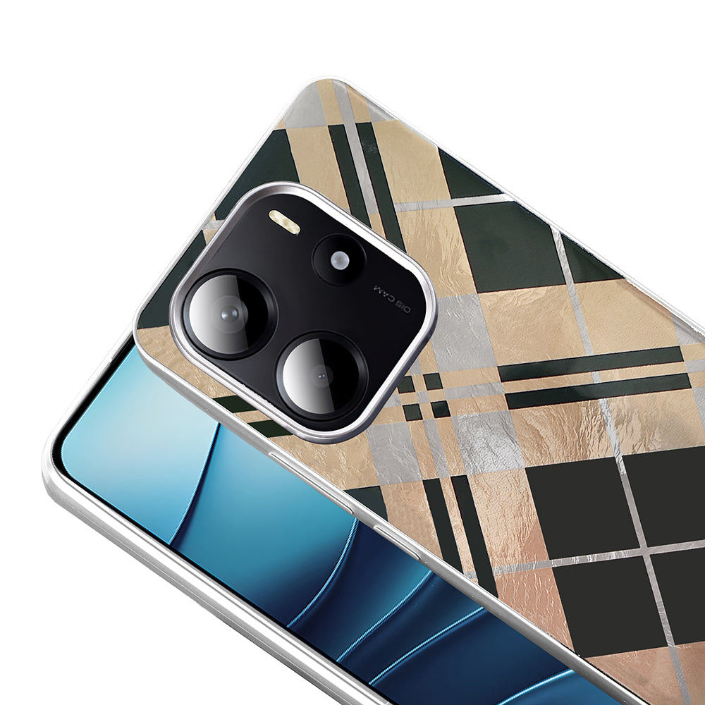 Xiaomi Redmi Note 14 5G Kılıf Desenli Zore Mep Kapak Gold Leopar