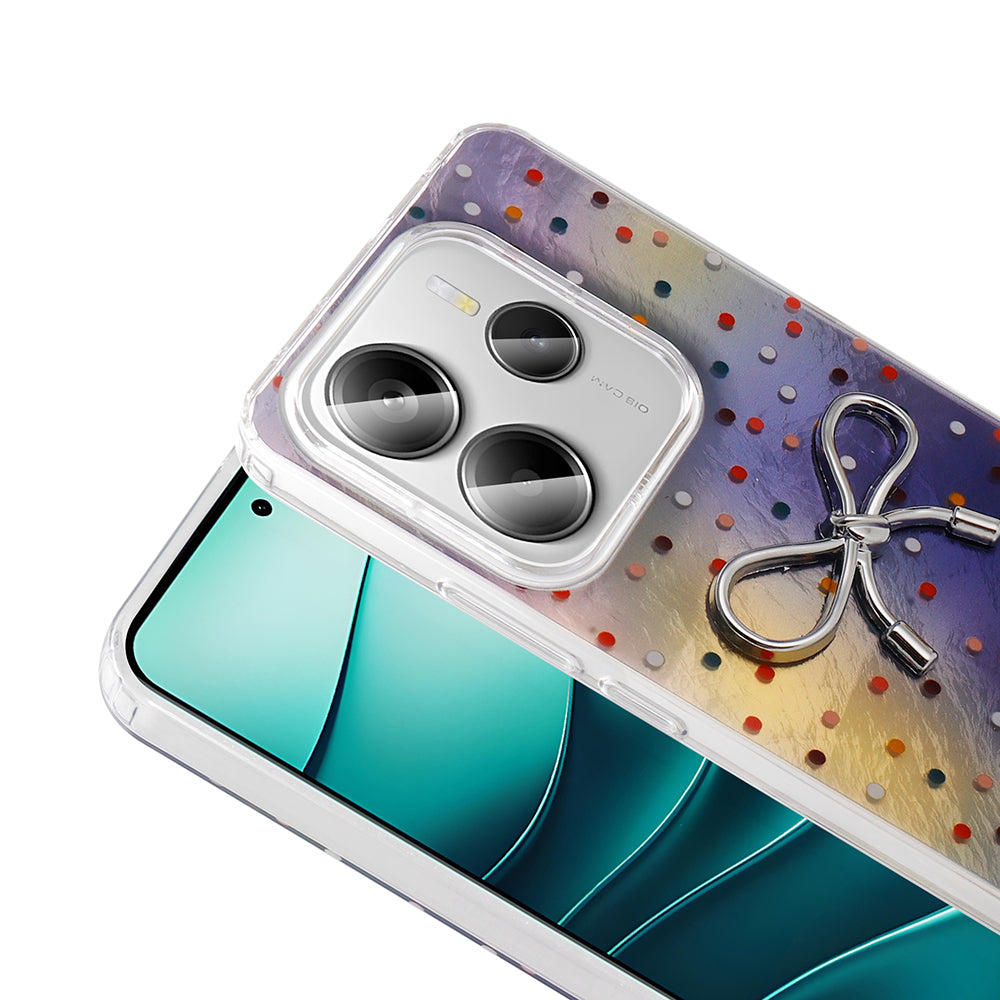 Xiaomi Redmi Note 14 5G Kılıf Kamera Korumalı Figürlü Zore Ponti Silikon Kapak Açık Pembe