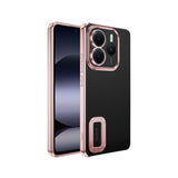 Xiaomi Redmi Note 14 5G Kılıf Kamera Korumalı Logo Gösteren Zore Omega Kapak Gold