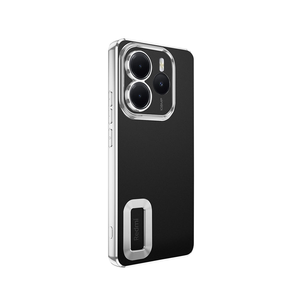 Xiaomi Redmi Note 14 5G Kılıf Kamera Korumalı Logo Gösteren Zore Omega Kapak Rose Gold