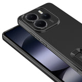 Xiaomi Redmi Note 14 5G Kılıf Kamera Korumalı Logo Gösteren Zore Omega Kapak Siyah