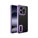 Xiaomi Redmi Note 14 5G Kılıf Kamera Korumalı Logo Gösteren Zore Omega Kapak Lila