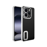 Xiaomi Redmi Note 14 5G Kılıf Kamera Korumalı Logo Gösteren Zore Omega Kapak Gümüş