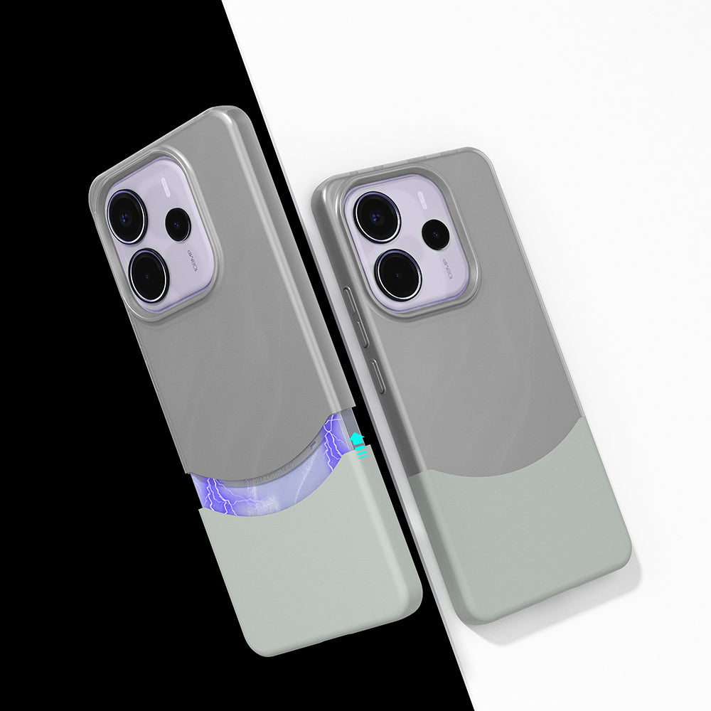 Xiaomi Redmi Note 14 5G Kılıf Mıknatıslı Zore Duble Kapak Siyah