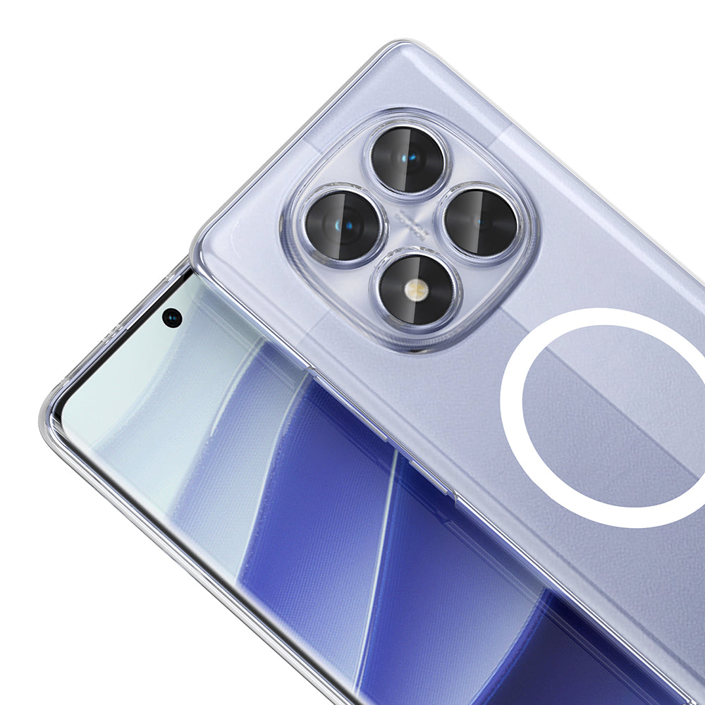 Xiaomi Redmi Note 14 Pro 4G Kamera Korumalı M-Safe Şarj Özellikli Şeffaf Zore London Sert PC Kapak Şeffaf