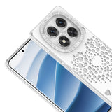 Xiaomi Redmi Note 14 Pro 4G Kılıf Damla Taşlı Zore Rivas Sert PC Kapak Beyaz
