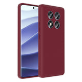 Xiaomi Redmi Note 14 Pro 4G Kılıf Kamera Korumalı Kartlık Hazneli Zore Vitra Kapak Mürdüm