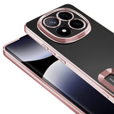 Xiaomi Redmi Note 14 Pro 4G Kılıf Kamera Korumalı Logo Gösteren Zore Omega Kapak Gold