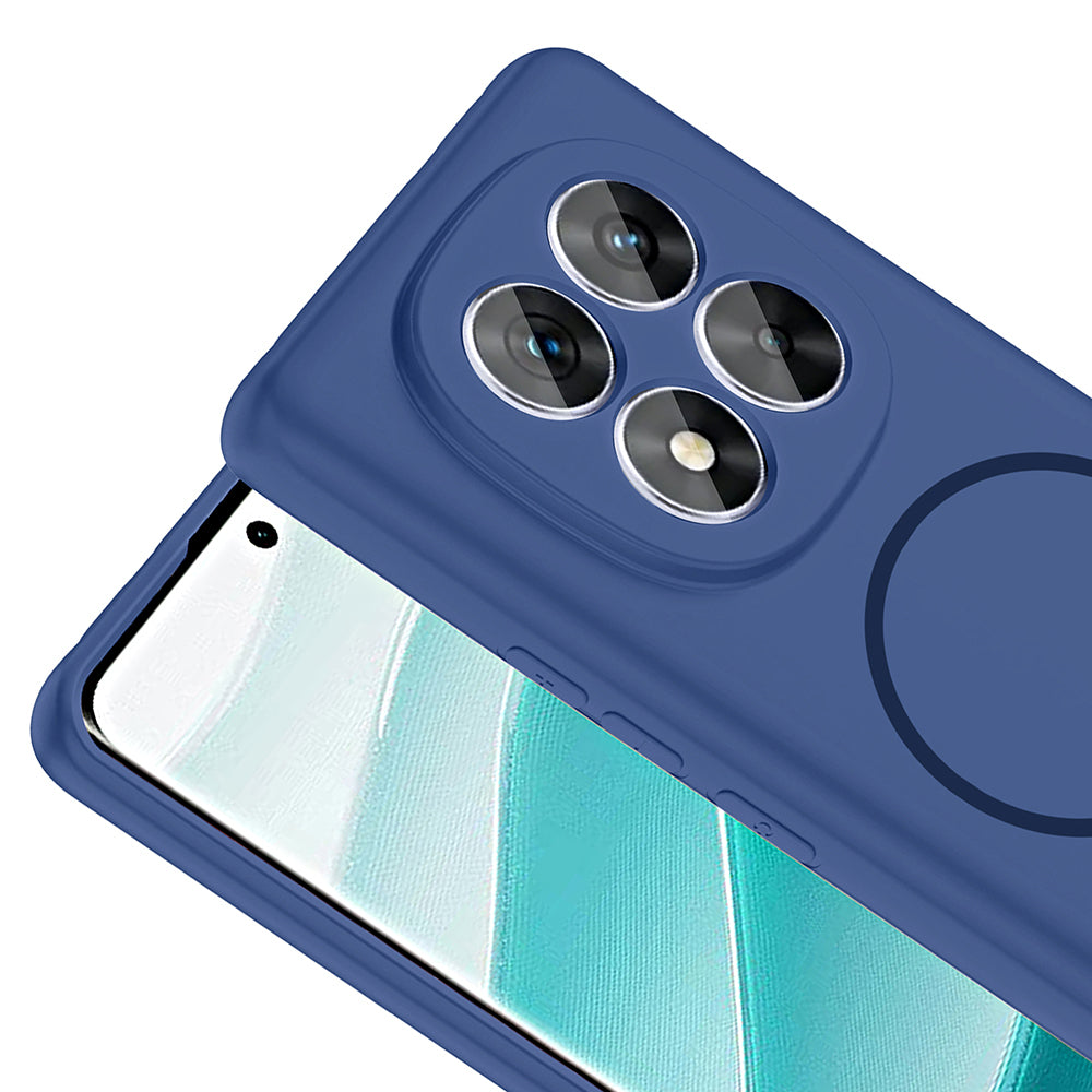 Xiaomi Redmi Note 14 Pro 4G Kılıf M-safe Şarj Özellikli Zore Meta Kapak Titanyum-Gri