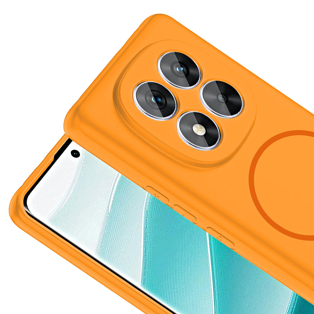 Xiaomi Redmi Note 14 Pro 4G Kılıf M-safe Şarj Özellikli Zore Meta Kapak Titanyum-Gri