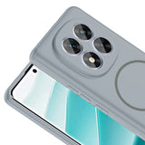 Xiaomi Redmi Note 14 Pro 4G Kılıf M-safe Şarj Özellikli Zore Meta Kapak Titanyum-Gri