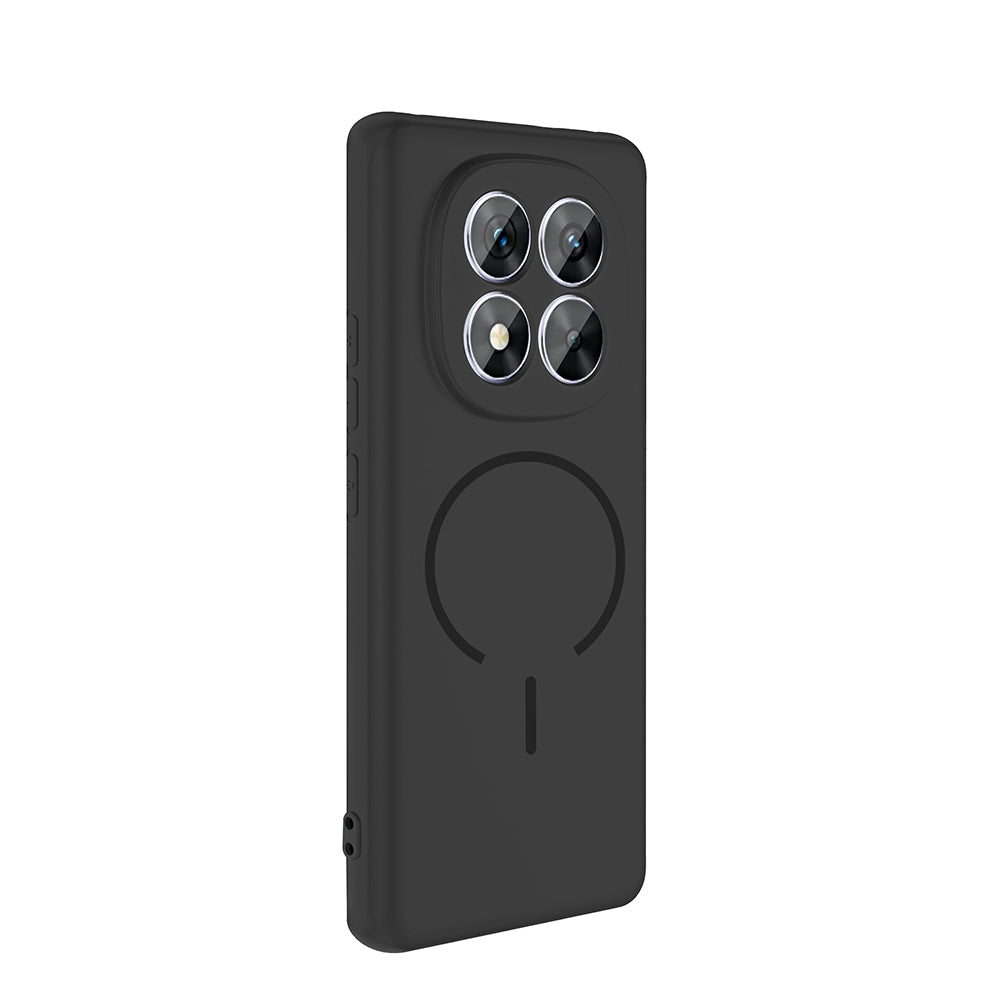 Xiaomi Redmi Note 14 Pro 4G Kılıf M-safe Şarj Özellikli Zore Meta Kapak Turuncu