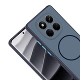 Xiaomi Redmi Note 14 Pro 4G Kılıf M-safe Şarj Özellikli Tea Kapak Lacivert