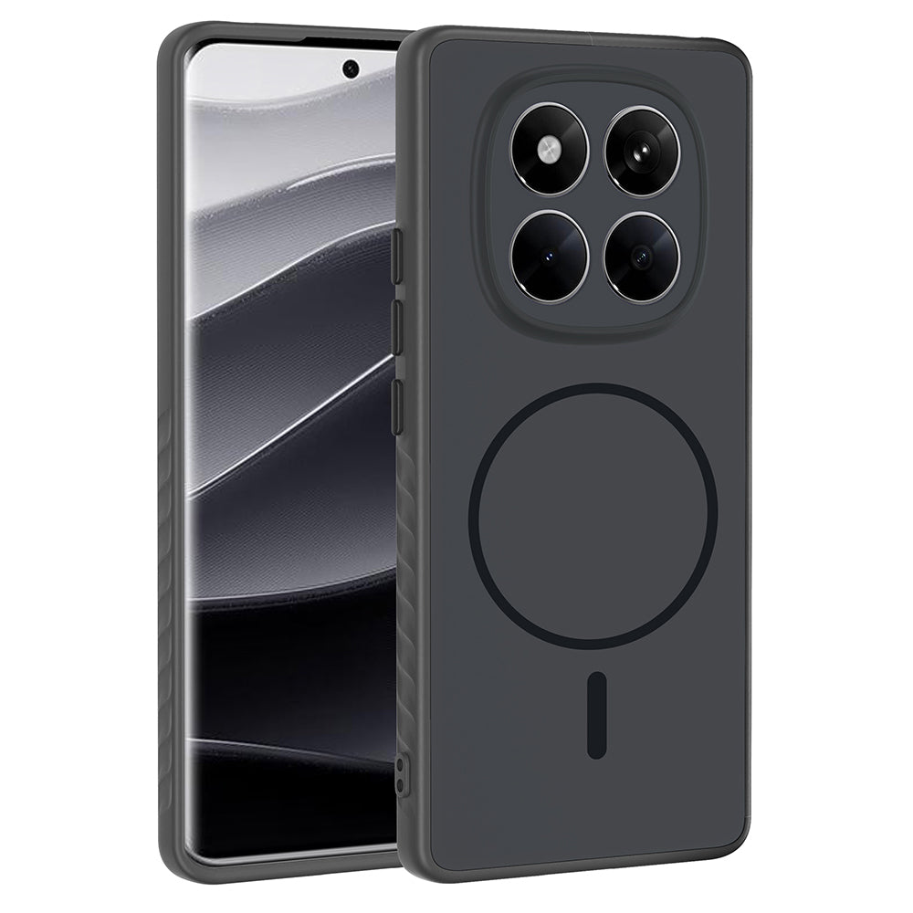 Xiaomi Redmi Note 14 Pro 4G Kılıf M-safe Şarj Özellikli Tea Kapak Siyah