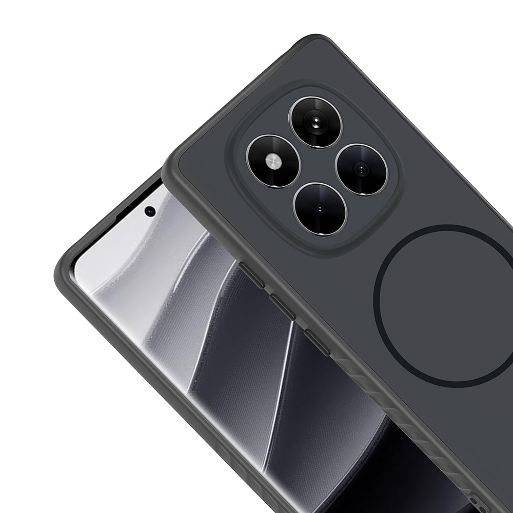 Xiaomi Redmi Note 14 Pro 4G Kılıf M-safe Şarj Özellikli Tea Kapak Siyah