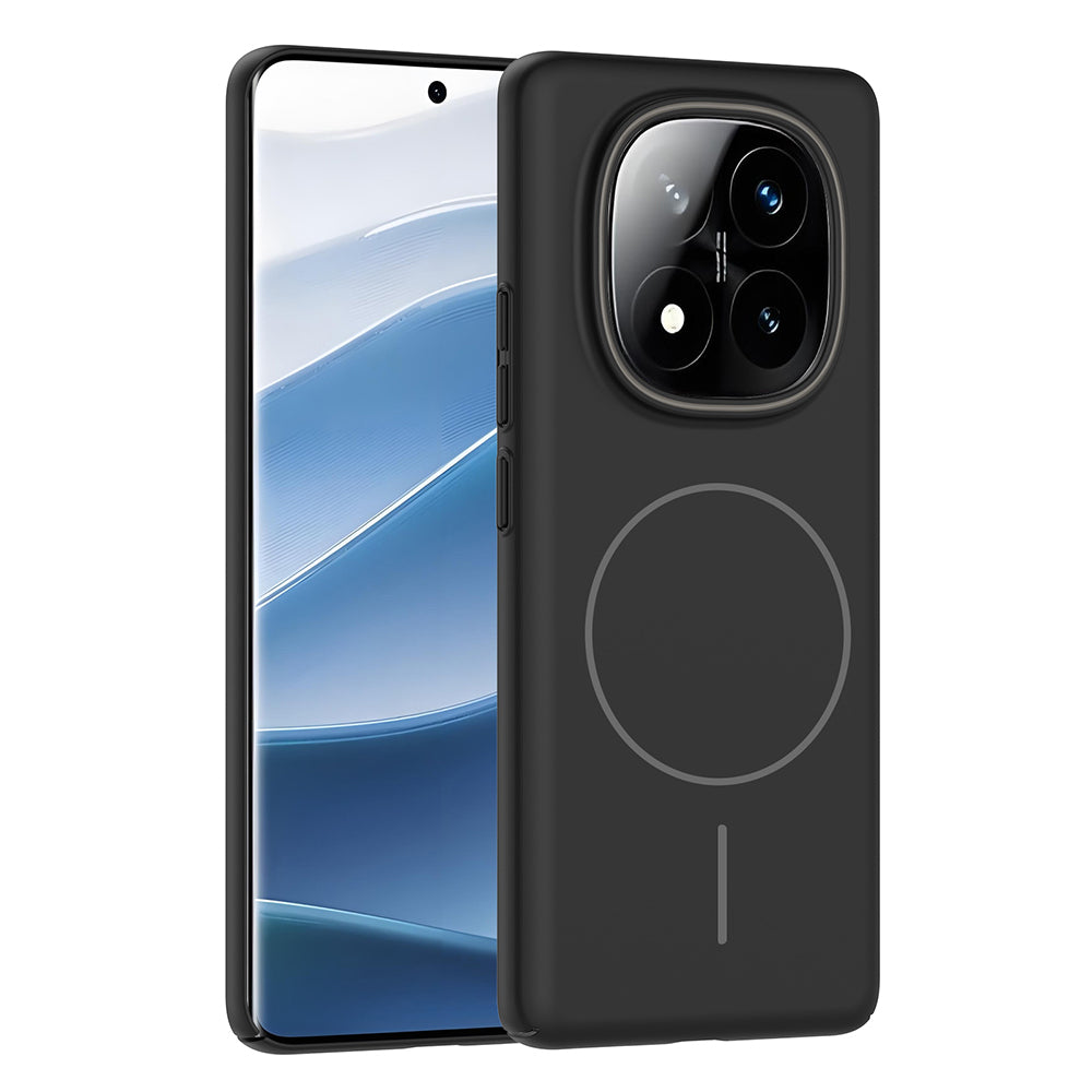 Xiaomi Redmi Note 14 Pro 4G Kılıf M-safe Şarj Özellikli Zore Ruby Sert Kapak Desert Titanyum