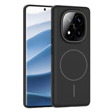 Xiaomi Redmi Note 14 Pro 4G Kılıf M-safe Şarj Özellikli Zore Ruby Sert Kapak Siyah
