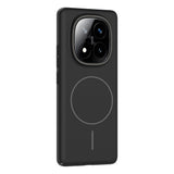 Xiaomi Redmi Note 14 Pro 4G Kılıf M-safe Şarj Özellikli Zore Ruby Sert Kapak Lacivert