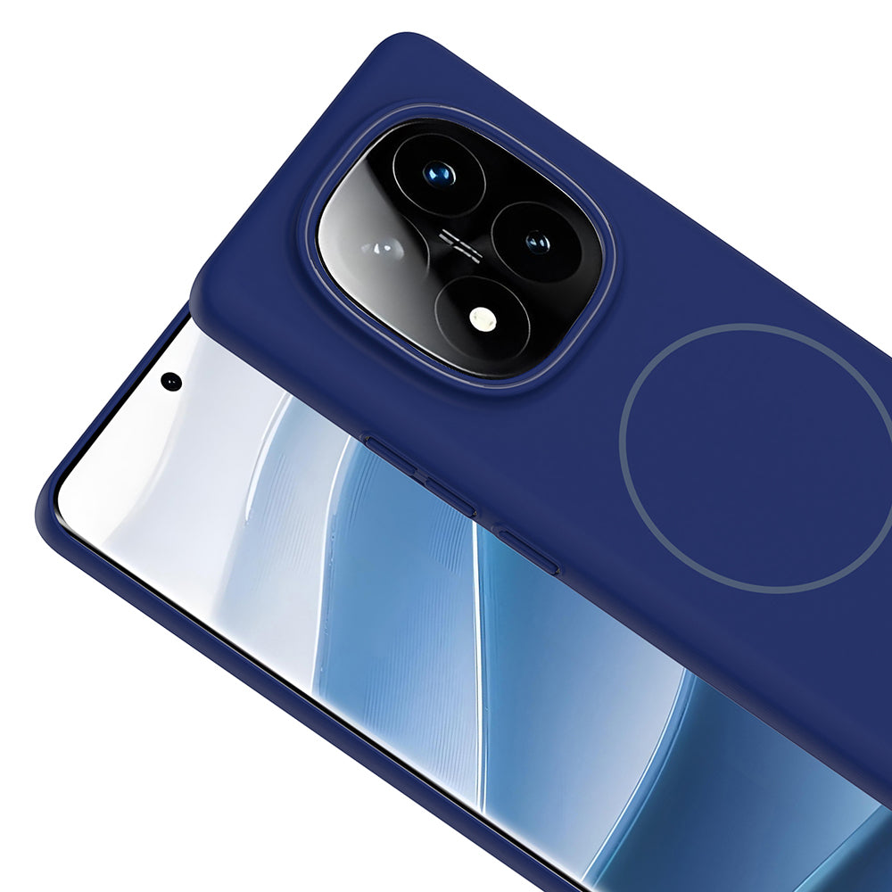 Xiaomi Redmi Note 14 Pro 4G Kılıf M-safe Şarj Özellikli Zore Ruby Sert Kapak Gri
