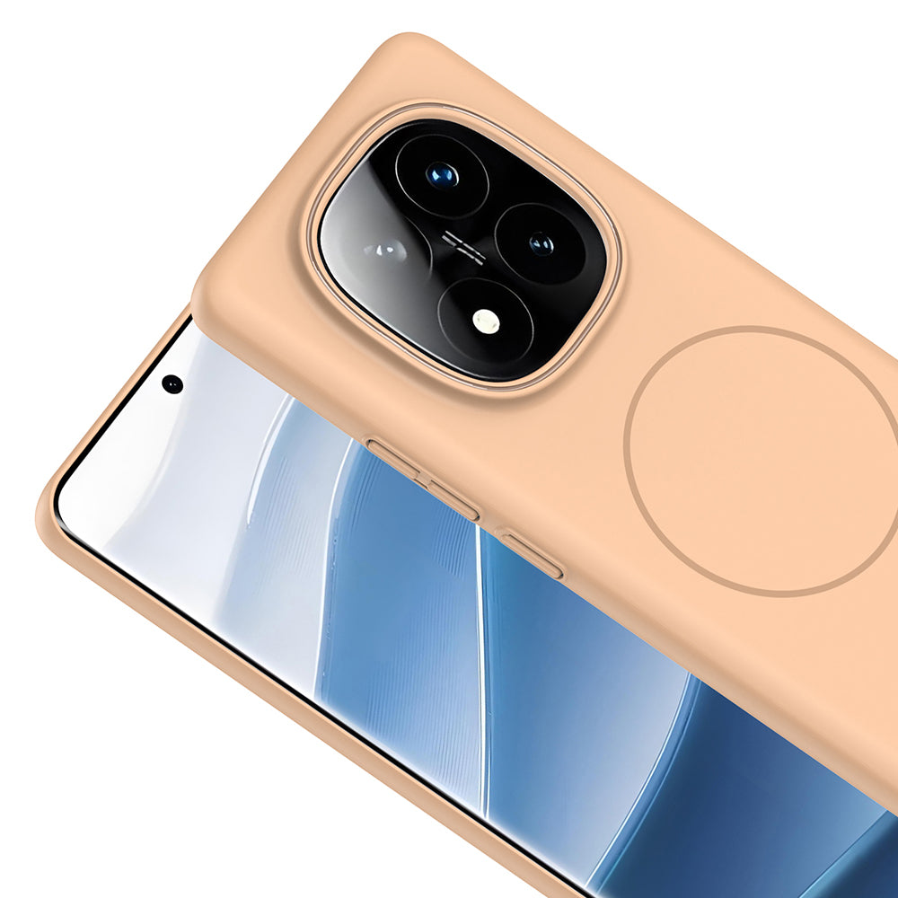 Xiaomi Redmi Note 14 Pro 4G Kılıf M-safe Şarj Özellikli Zore Ruby Sert Kapak Gri