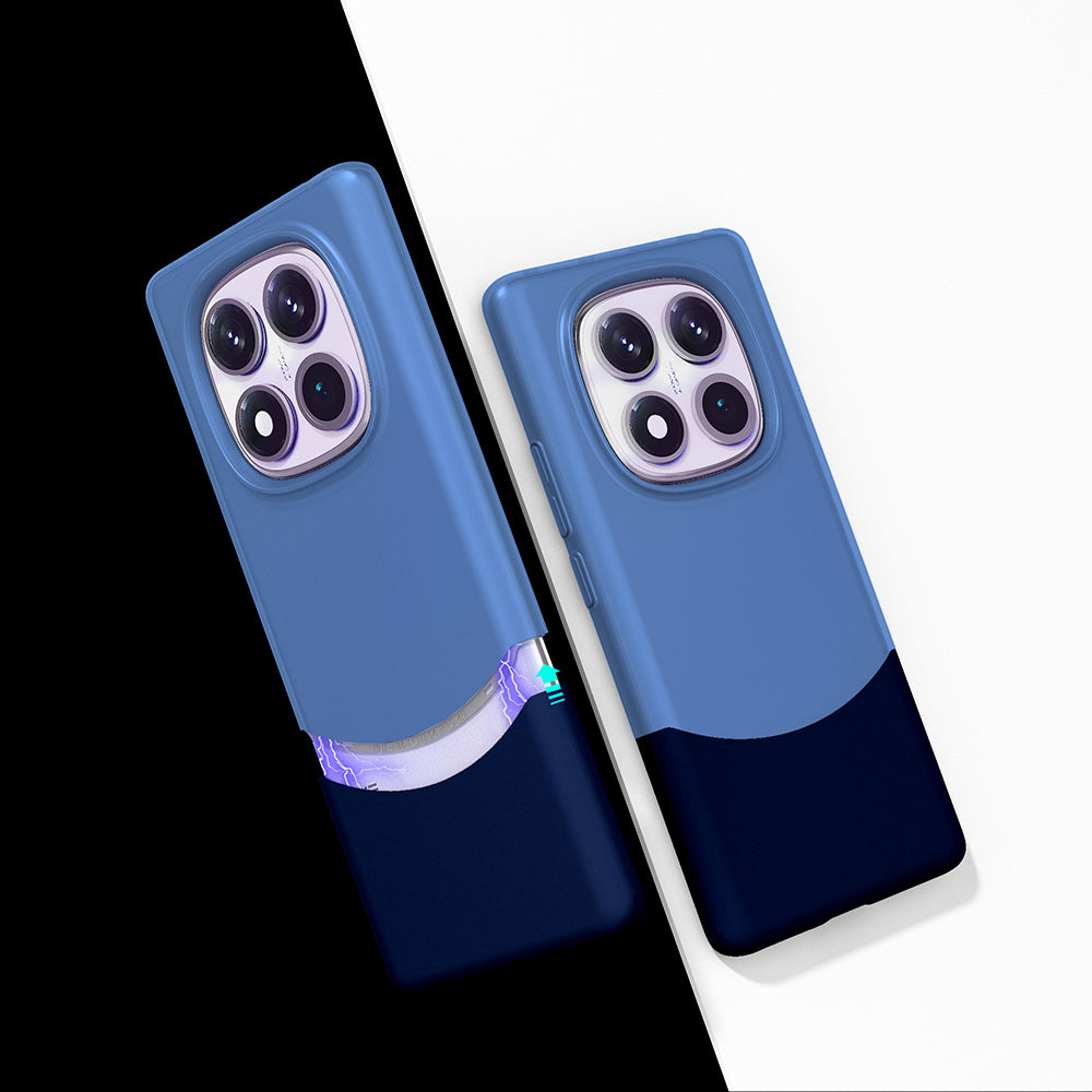 Xiaomi Redmi Note 14 Pro 4G Kılıf Mıknatıslı Zore Duble Kapak Lacivert