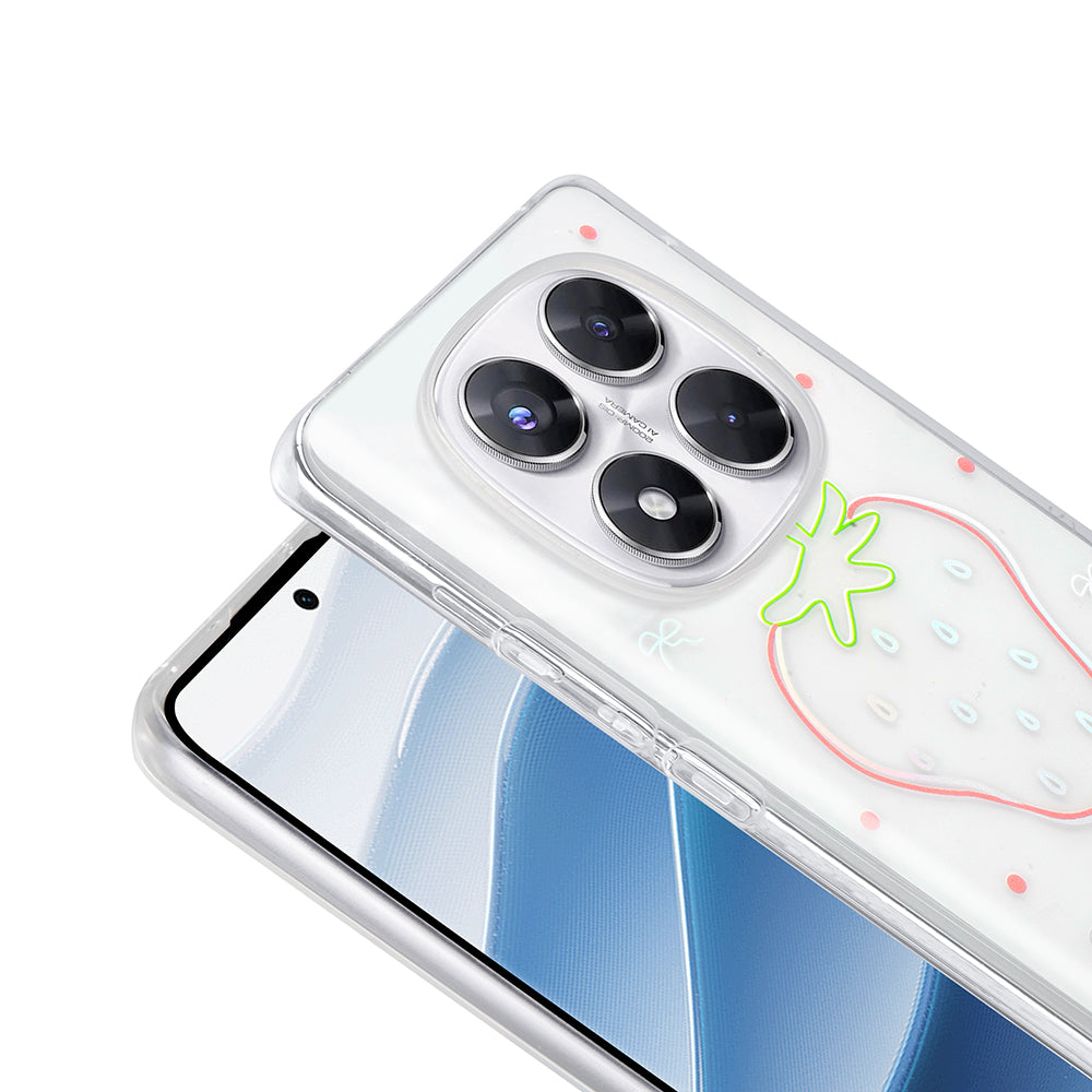Xiaomi Redmi Note 14 Pro 4G Kılıf Şeffaf Figürlü Zore Folk Sert Kapak Fiyonk