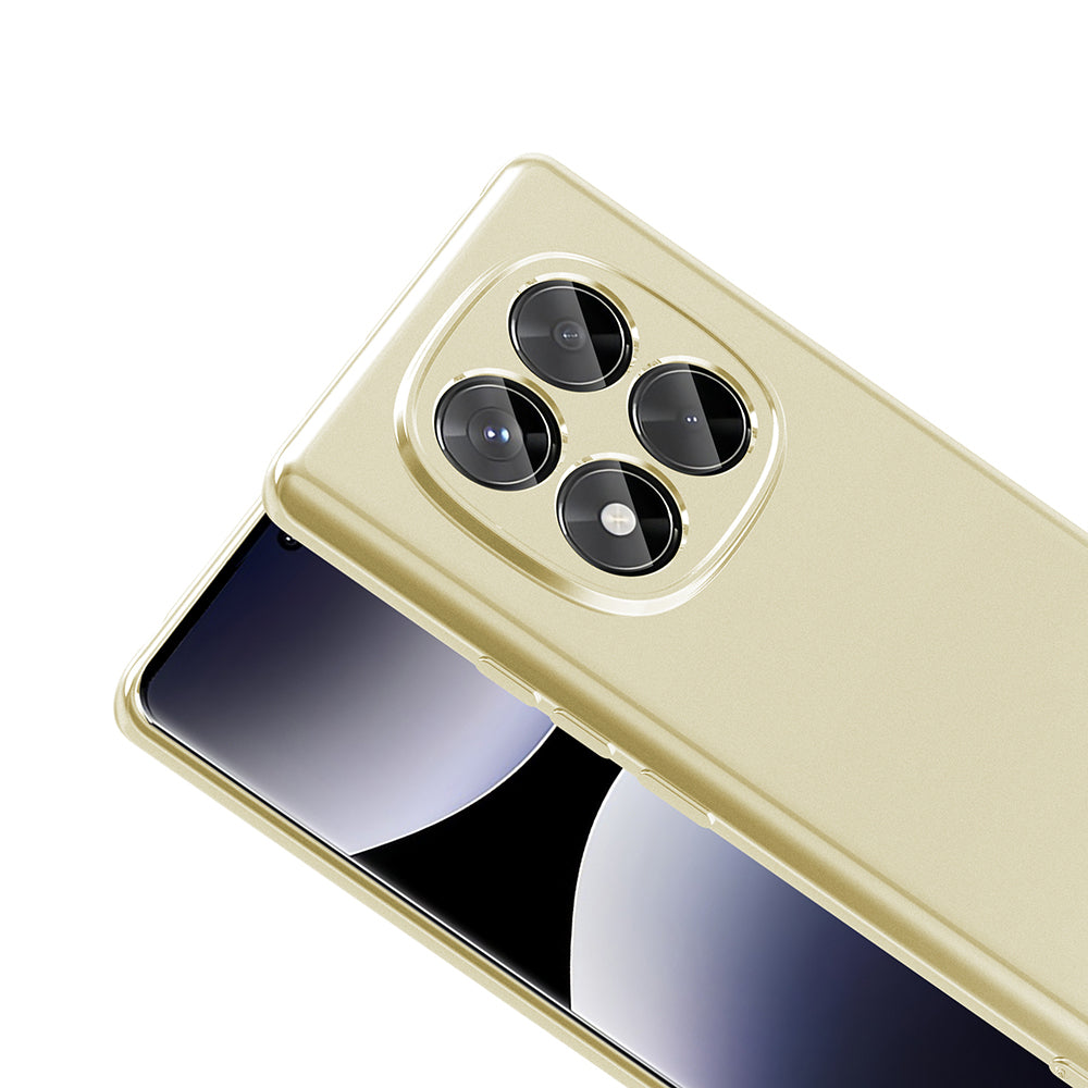 Xiaomi Redmi Note 14 Pro 4G Kılıf Zore Premier Silikon Kapak Gold