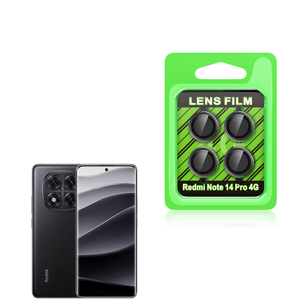 Xiaomi Redmi Note 14 Pro 4G Zore CL-07 Kamera Lens Koruyucu Siyah