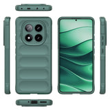 Xiaomi Redmi Note 14 Pro 5G Kılıf Esnek TPU Oyuklu Arka Yüzey Tasarımlı Zore Etnik Silikon Kapak Koyu Yeşil